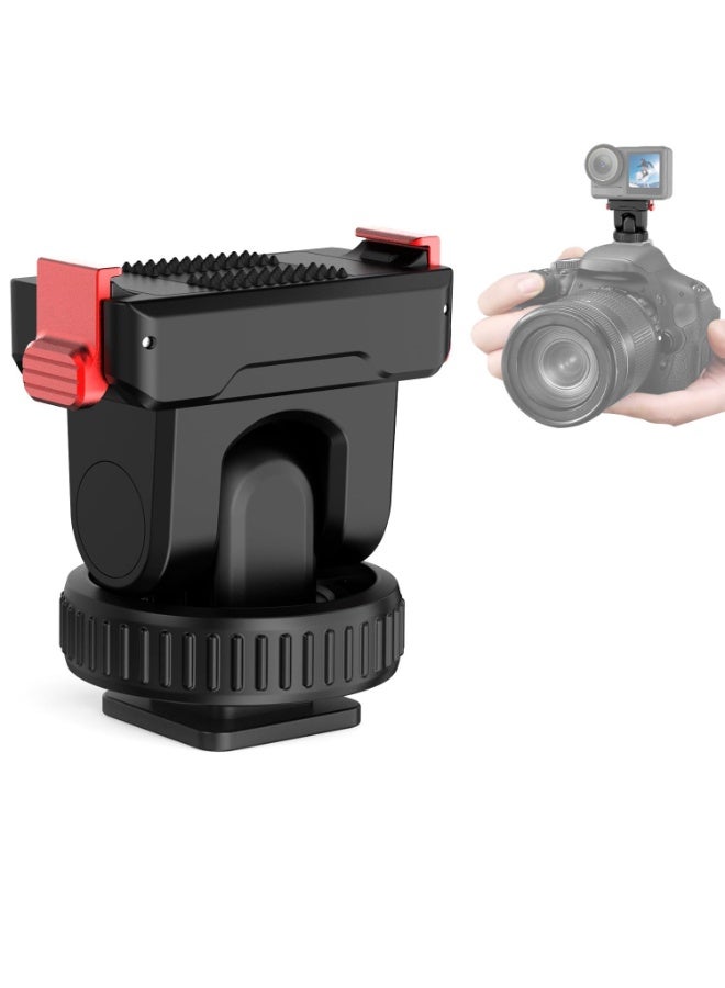 Cold Shoe Adapter Magnetic Quick Mount Compatible for DJI Osmo Nano/Action 6,Tripod Mount with 1/4" Screw for DJI Osmo Action 6 Camera DSLR Photography Accessories,150 Degrees Tilt Adjustable - Image 1