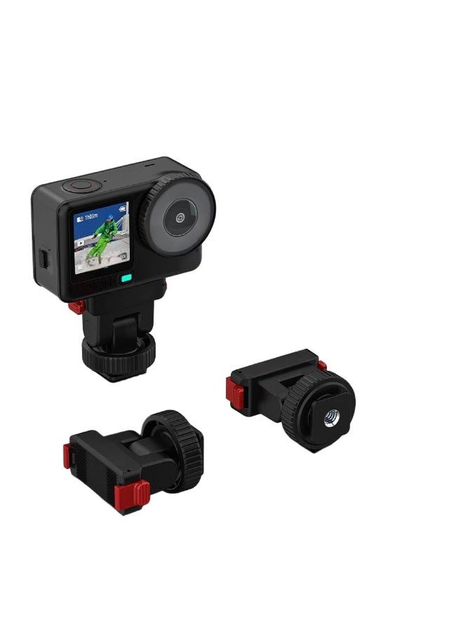Cold Shoe Adapter Magnetic Quick Mount Compatible for DJI Osmo Nano/Action 6,Tripod Mount with 1/4" Screw for DJI Osmo Action 6 Camera DSLR Photography Accessories,150 Degrees Tilt Adjustable - Image 2