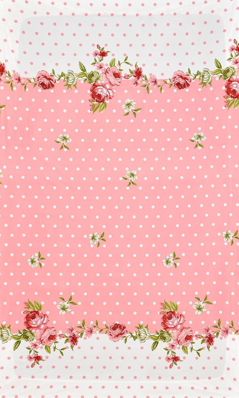 Furnistitchs Furnistitchs Glace Cotton Elastic Bedsheet Single Bed with 1 Pillow Cover Single Fitted Bedsheet 36x72 Boxes Blue 36x72 Pink  - Image 2