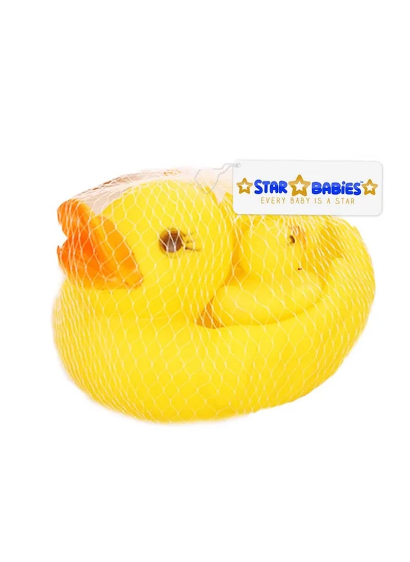 STAR BABiES Star Babies Rubber duck - Pack of 4 - Yellow  - Image 3
