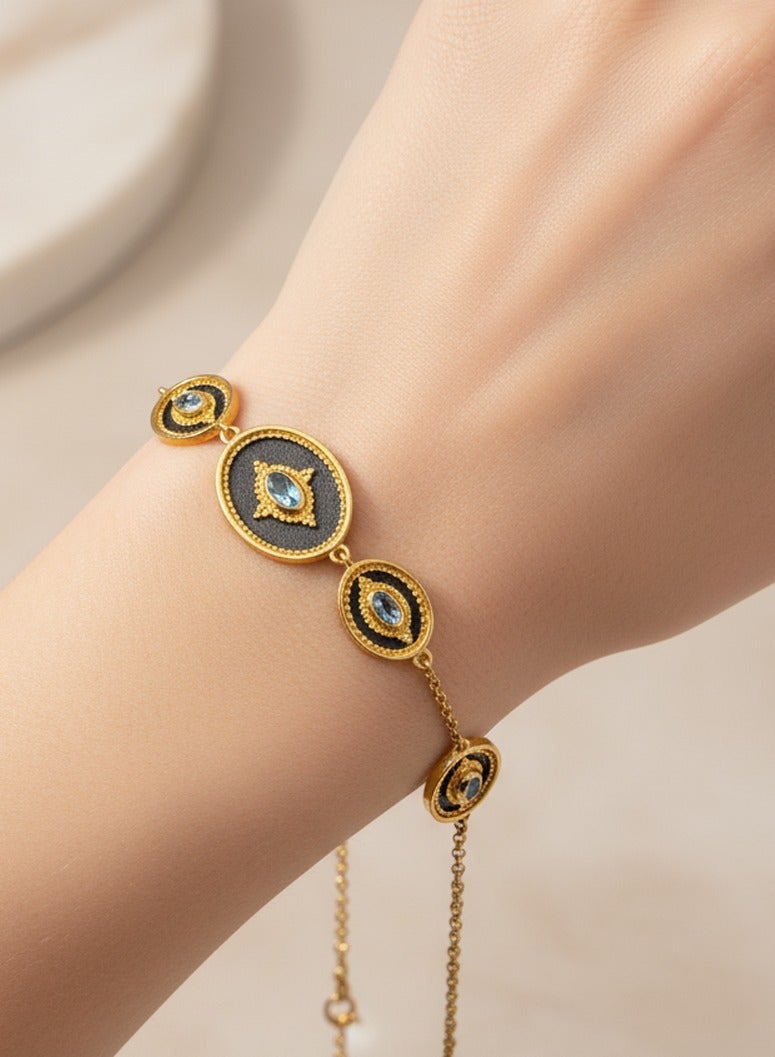 بي تي سي إيلا - اسورة فضة مطليه بالذهب (SIL0453) - Image 1