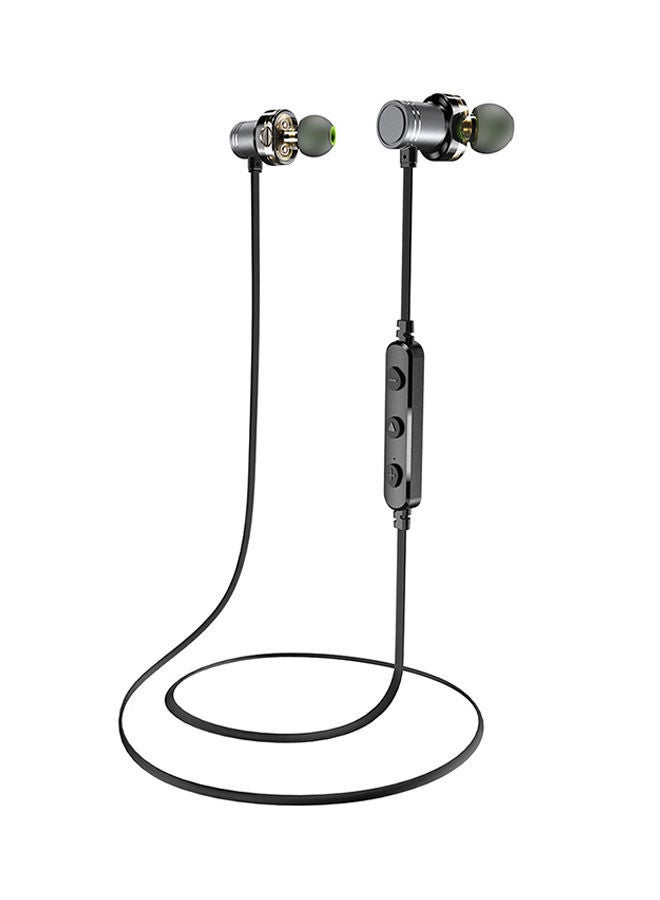 NIBEMINENT X670BL Dual Drivers Magnetic IPX4 Wireless Bluetooth Earbuds Grey