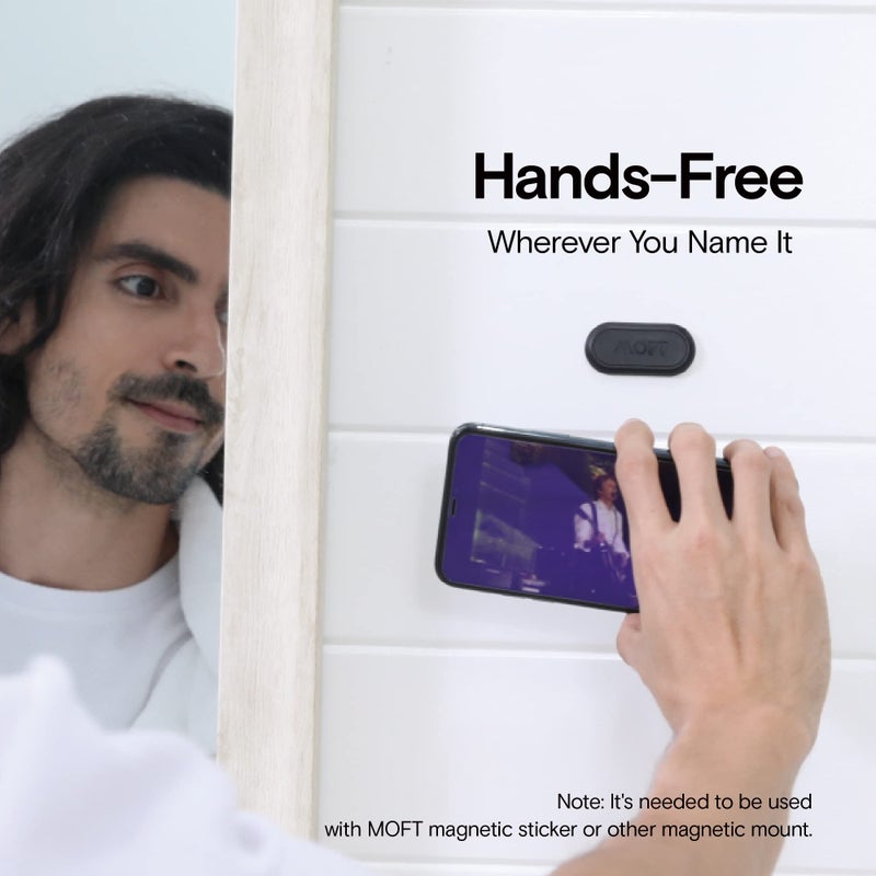 MOFT Stick-on Compact Magnetic Pad for Hands-Free Viewing in Kitchen, Room and More, Compatible with iPhone 12/13, and Universal with Snap Phone Sticker (Sticky Pad 2 PCS) - Image 2