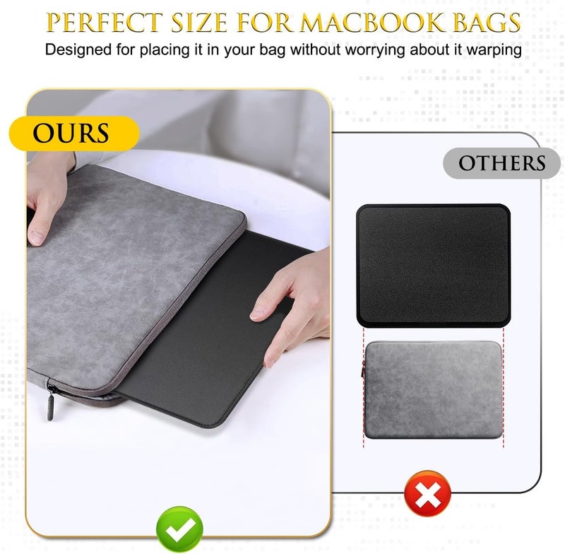 JIKIOU 3 Pack Mouse Pad with Stitched Edge, Comfortable Mouse Pads with Non-Slip Rubber Base, Washable Mousepads Bulk with Comfortable Cloth, Mouse Pads for Computers Laptop Mouse 10.2x8.3inch Black - Image 5