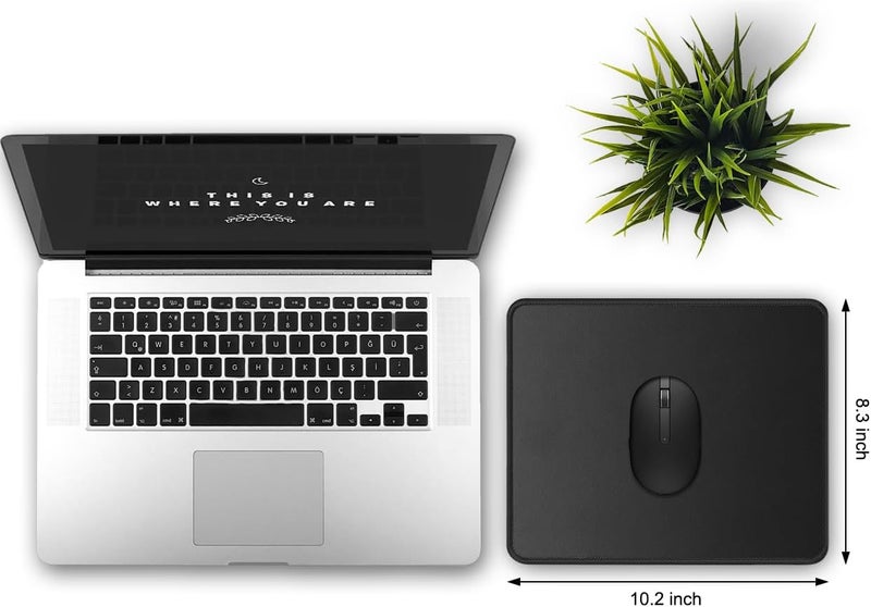 JIKIOU 3 Pack Mouse Pad with Stitched Edge, Comfortable Mouse Pads with Non-Slip Rubber Base, Washable Mousepads Bulk with Comfortable Cloth, Mouse Pads for Computers Laptop Mouse 10.2x8.3inch Black - Image 2