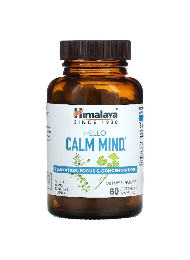 Himalaya - Himalaya, Hello Calm Mind, 60 Vegetarian Capsules - Image 1