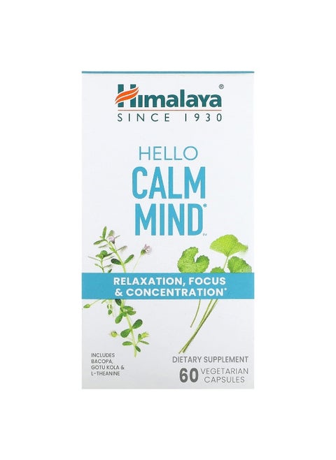 Himalaya, Hello Calm Mind, 60 Vegetarian Capsules