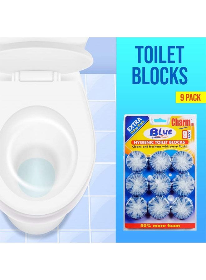تشارم بلوك تواليت مضاد للبكتيريا 9x40 جم أزرق - Image 2