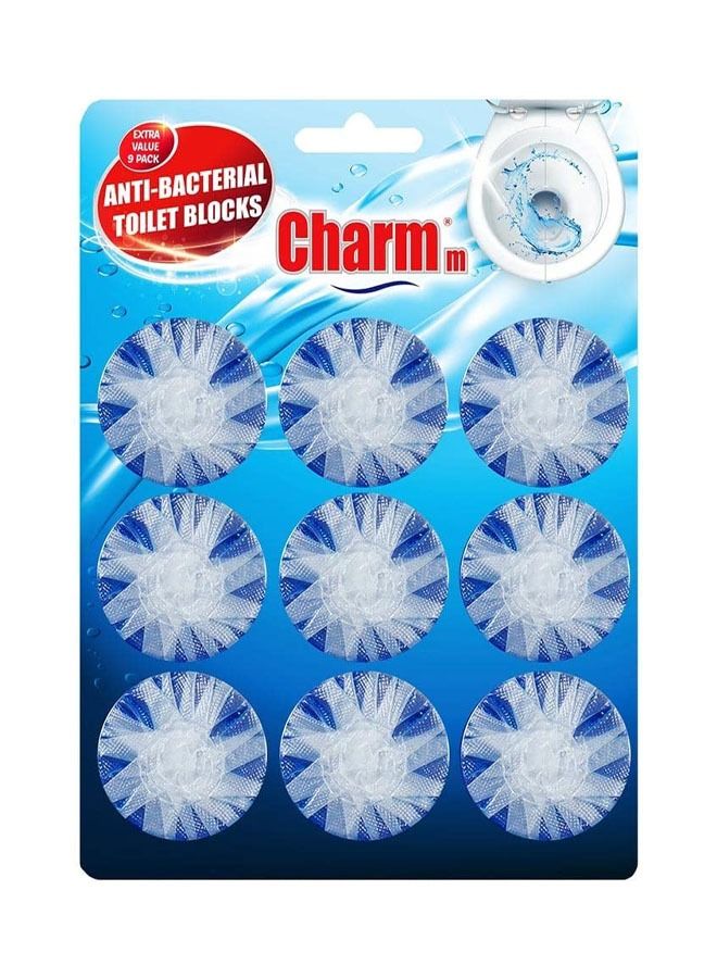 تشارم بلوك تواليت مضاد للبكتيريا 9x40 جم أزرق - Image 1