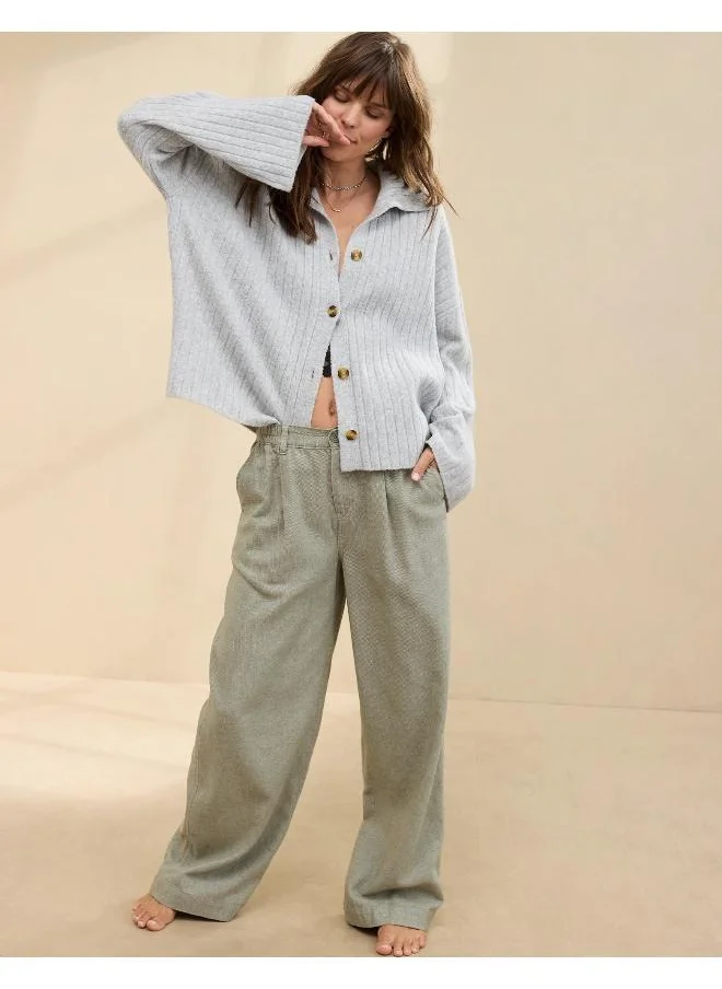 آري من امريكان ايجل Aerie Unreal Ribbed Cardigan