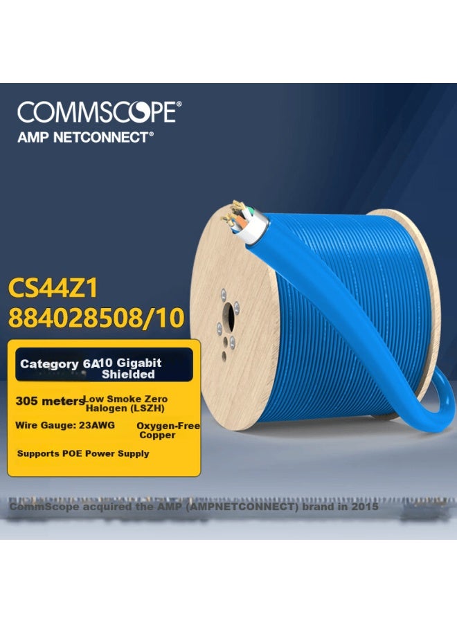 Commscope Cat6a Shielded Ethernet Cable 305m Cs44z1 23awg Blue Lszh Low Zero Halogen - Image 1