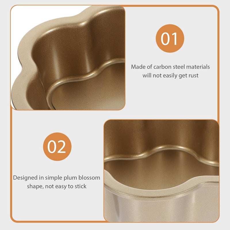 Plum Blossom Blossom Shaped Cake Pan 8-inch Non-stick Detachable Bottom Baking Mold for Floral Cakes and Cheesecakes, Reusable Specialty Bakeware for Home Baking - Image 5