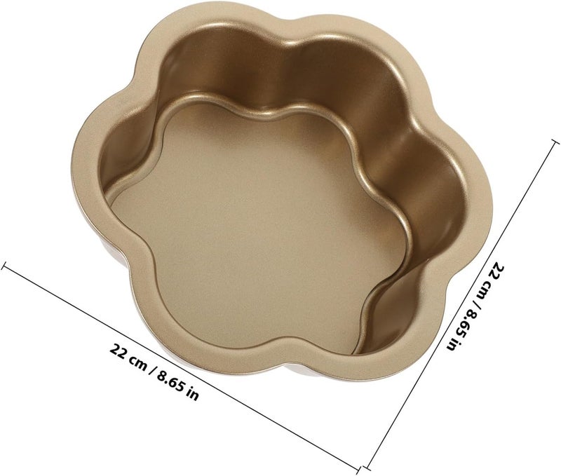 Plum Blossom Blossom Shaped Cake Pan 8-inch Non-stick Detachable Bottom Baking Mold for Floral Cakes and Cheesecakes, Reusable Specialty Bakeware for Home Baking - Image 2