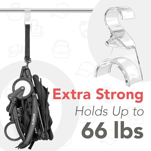 Wiosi Premium Clear Purse Hanger Closet Set of 12 - Durable Acrylic Organizers and Storage Bag Hanger for Luxury Closet - Purse Hanger Holder for Handbags Premium Backpack Purse Hooks - Image 5