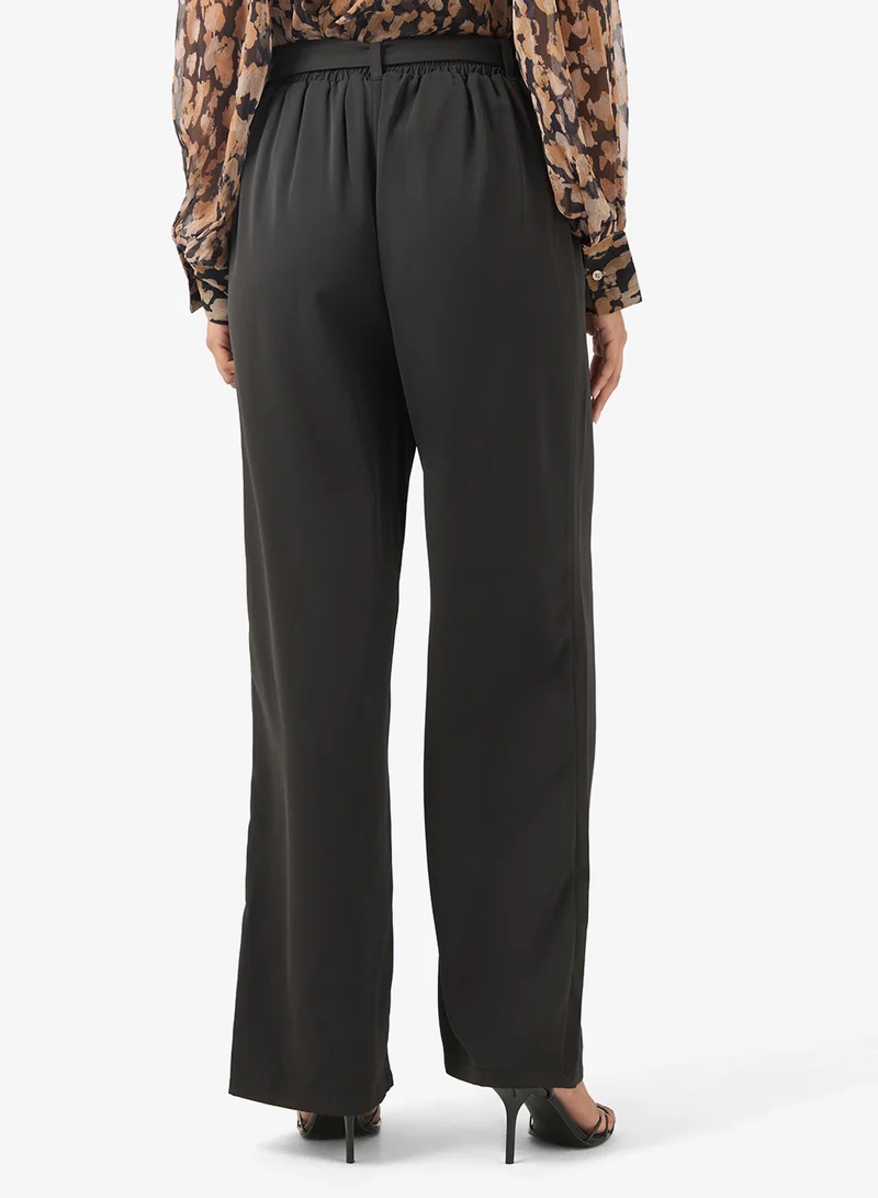 BCBG  Detachable Belt Straight Fit Pants for Women | Best Price UAE