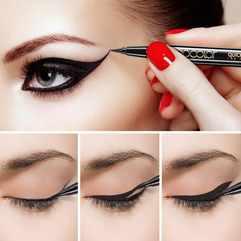 docolor Waterproof Eyeliner Pen Super Slim Precise All Day Black Eyeliner Liquid Professional Makeup Liquid Eye Liner Pencil for Women - Image 2