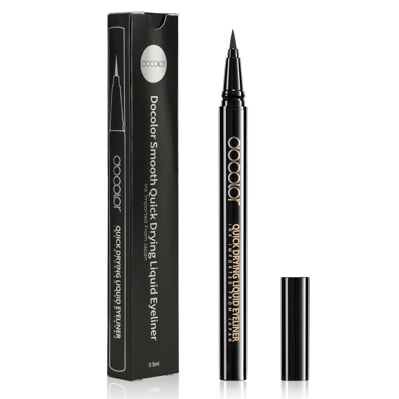 docolor Waterproof Eyeliner Pen Super Slim Precise All Day Black Eyeliner Liquid Professional Makeup Liquid Eye Liner Pencil for Women - Image 1