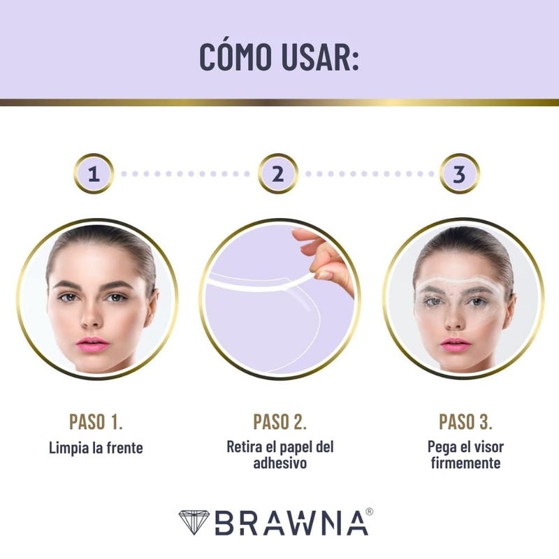 BRAWNA 25 Pack Protective Shower Visors with Pink Organza Bag for Eyelash Extensions, Microblading, Brow Lamination, Eye Surgery, Blepharoplasty - PMU Supplies - Image 5