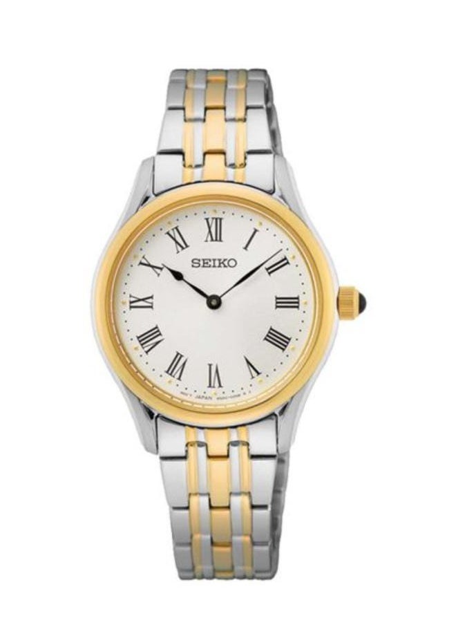 Seiko Ladies' Hand Watch QUARTZ Stainless Band, White Dial SWR070P1 