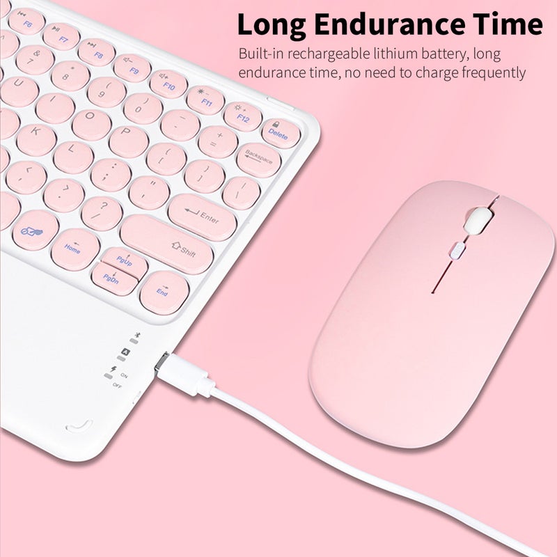 Wireless BT Keyboard: 78 Keys Black Slim Design - Fast 10m Range Quiet Chocolate Buttons Portable Rechargeable Keyboard for Home Office Travel - Image 5