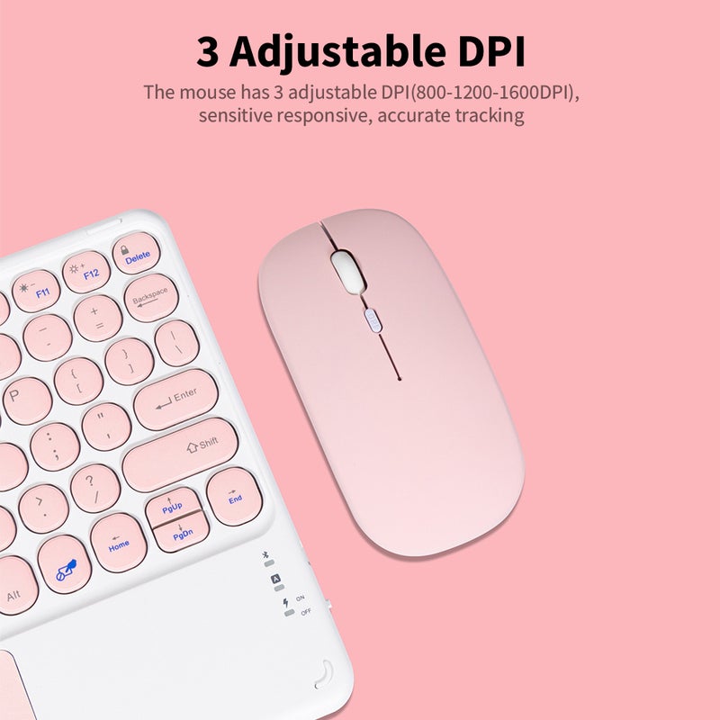 Wireless BT Keyboard: 78 Keys Black Slim Design - Fast 10m Range Quiet Chocolate Buttons Portable Rechargeable Keyboard for Home Office Travel - Image 3