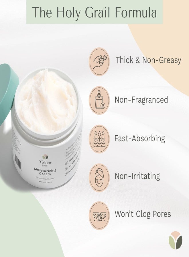 Yobee Body & Face Cream for Dry, Itchy Skin, Eczema & Psoriasis, Dermatologist Formulated, Probiotics, Honey, Turmeric, Vitamins B12 & E, Ceramides, Shea Butter, Fragrance Free, For Kids & Adults - Image 2