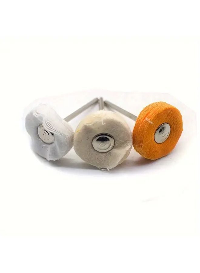 10Pcs Yellow Polishing Wheel Set 2 35mm Felt Disc Stainless Steel Mirror Polishing Tool - Image 3