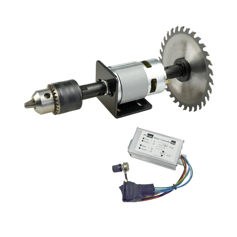 CHANCS آلة المنشار الدائري CHANCS 775 موتور كهربائي DC 24V 12000RPM عمود مزدوج المخرج منشار حفر DIY مع وحدة تحكم سرعة PWM - Image 2