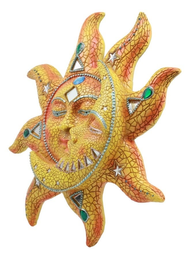 Ebros Gift Ebros Colorful Celestial Heavens Mosaic Sun and Moon Wall Decor Plaque 12"Tall Day Surrendering Unto Night Belenos God And Goddess Selene Hanging Wall Mount Sculpture - Image 3
