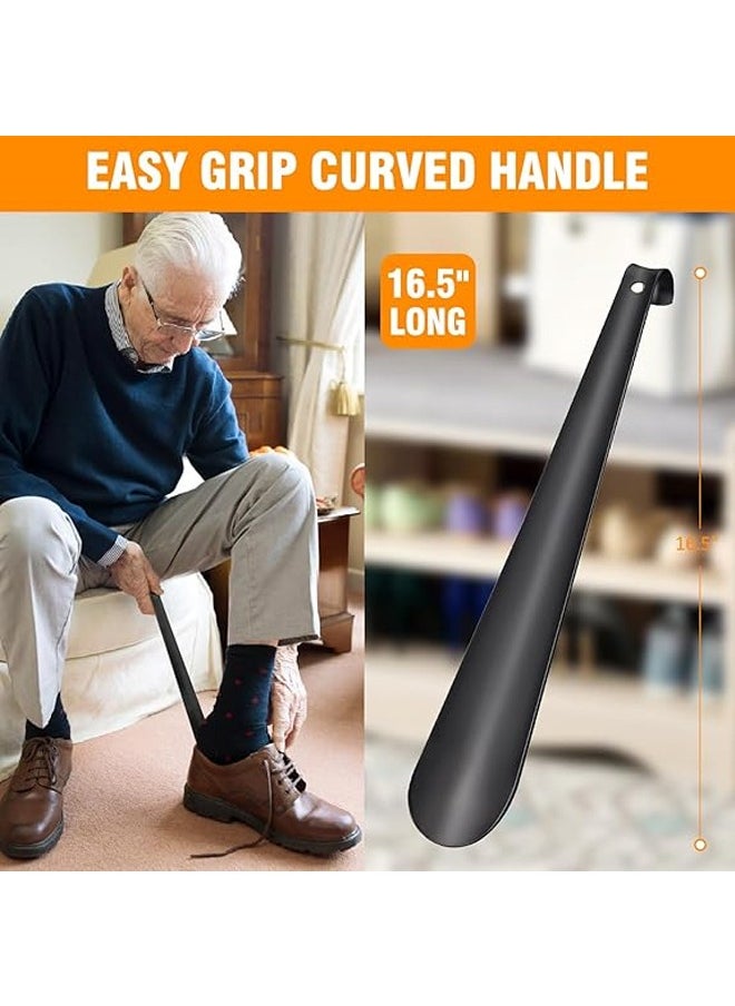 Comfortable, Long, comfortable and lightweight plastic shoe horn, 44 cm