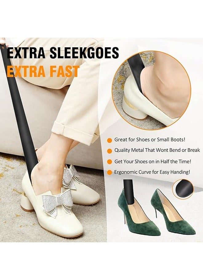 Comfortable, Long, comfortable and lightweight plastic shoe horn, 44 cm