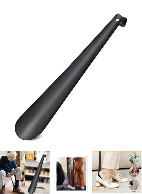 Comfortable, Long, comfortable and lightweight plastic shoe horn, 44 cm