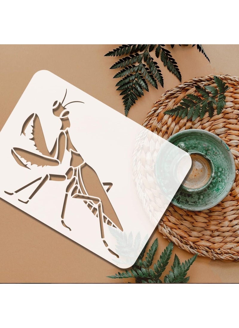 FINGERINSPIRE FINGERINSPIRE Praying Mantis Painting Stencil 8.3x11.7inch Reusable Big Mantis Pattern Wall Stencil DIY Craft Animal Theme Decoration Stencil for Painting on Wood, Paper and Furniture  - Image 3