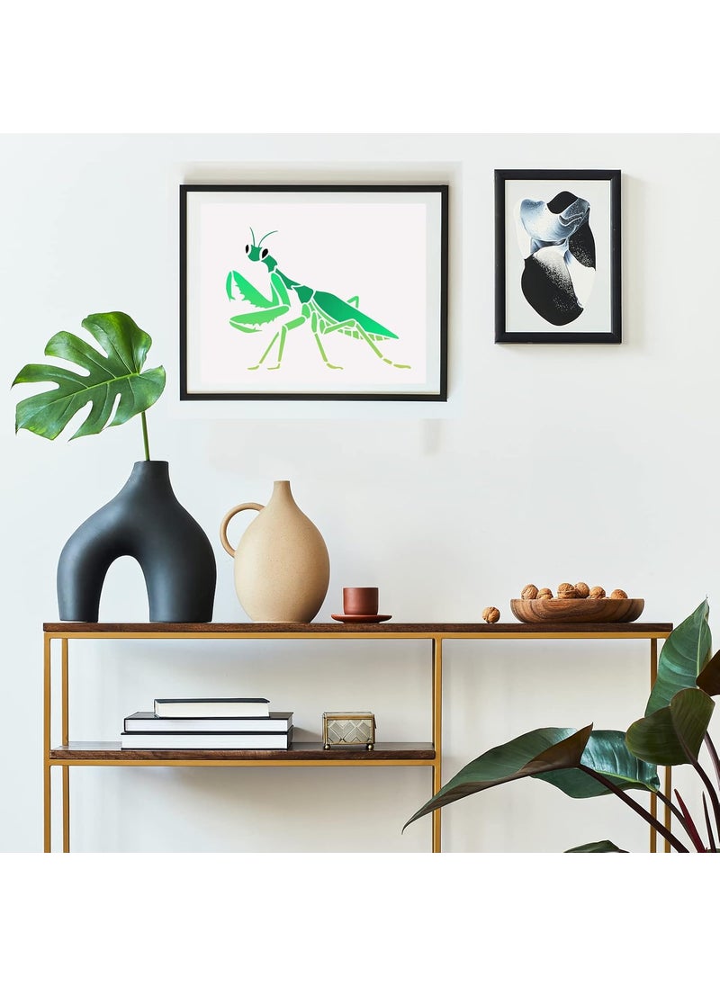 FINGERINSPIRE FINGERINSPIRE Praying Mantis Painting Stencil 8.3x11.7inch Reusable Big Mantis Pattern Wall Stencil DIY Craft Animal Theme Decoration Stencil for Painting on Wood, Paper and Furniture  - Image 4