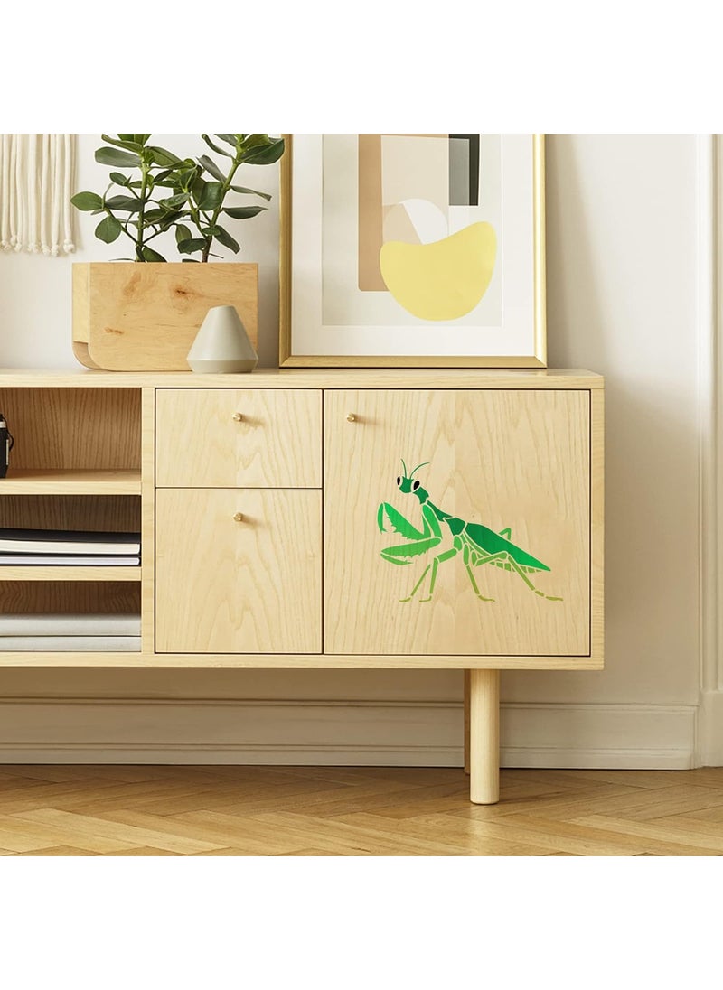 FINGERINSPIRE FINGERINSPIRE Praying Mantis Painting Stencil 8.3x11.7inch Reusable Big Mantis Pattern Wall Stencil DIY Craft Animal Theme Decoration Stencil for Painting on Wood, Paper and Furniture  - Image 5