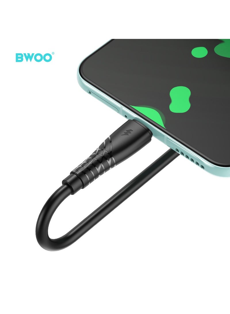 BWOO Usb-A To Type-C Skin Friendly Liquid Silicone Charging Cable Black - Image 3