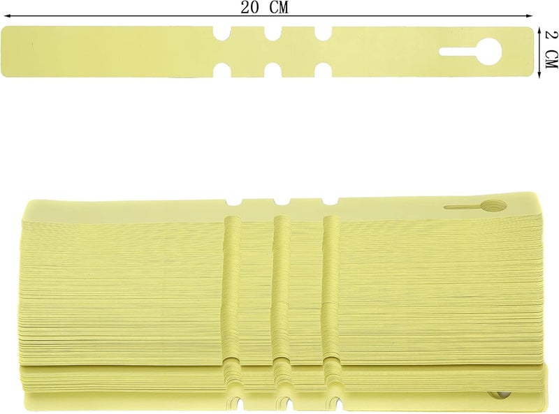Mihey 200 Pcs Yellow Plastic Plant Tags with a Marker Pen, Wrap Around Hanging Tree Tags Nursery Garden Labels Waterproof Nursery Garden Stakes, 2x20cm - Image 2