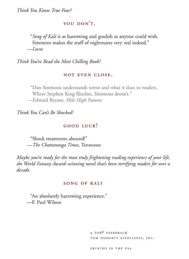 Song of Kali  - Image 1