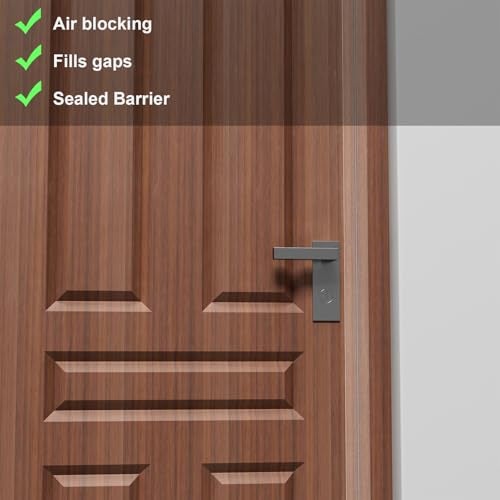 Elvone T-Shaped Door Draft Stopper, 1.37 in x 20 Ft Silicone Seal Strip for Windows Gaps, Weather Stripping Seal Strip Shower Sweep, Clear - Image 4