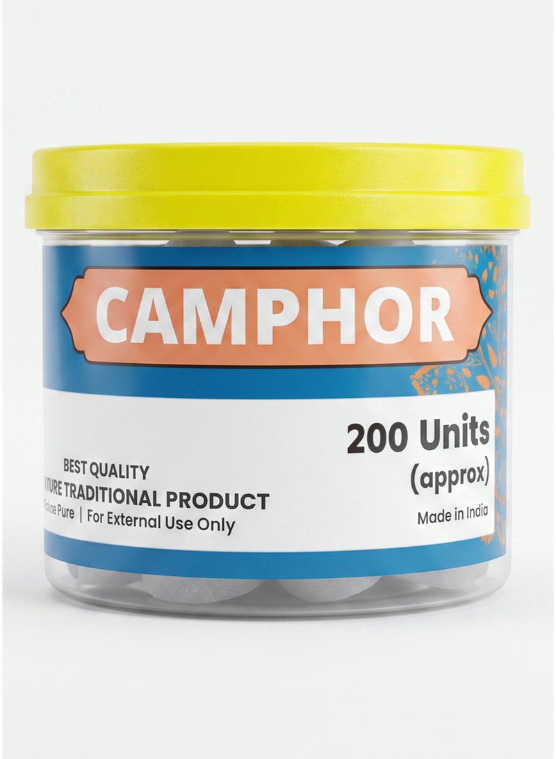 Madhoor Camphor for Pooja, Aarti & Prayer, 200 Tablets - Image 1