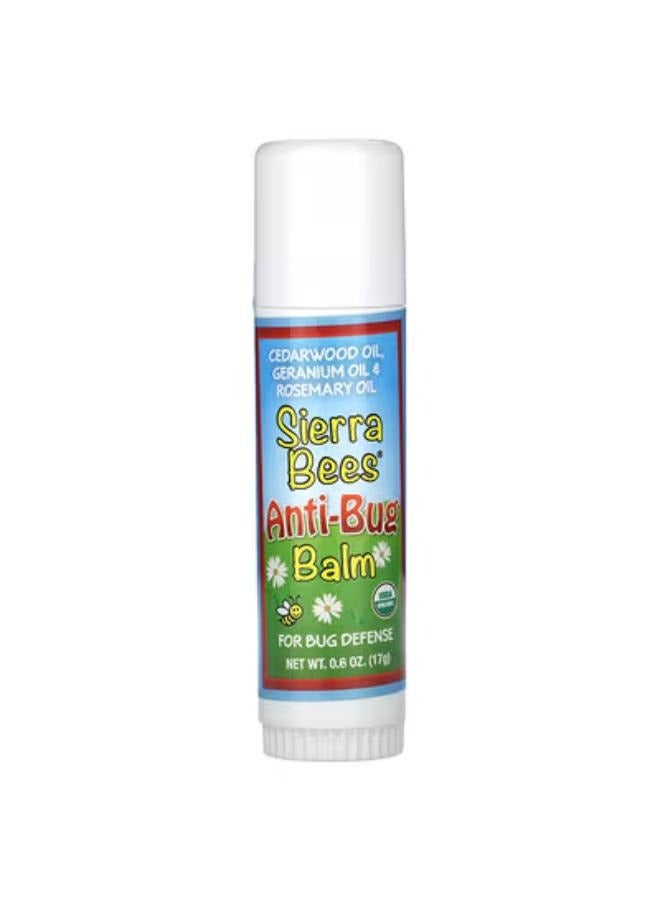 Sierra Bees Anti-Bug Balm Stick, Cedarwood, Geranium & Rosemary Oil, 0.6 oz (17 g)