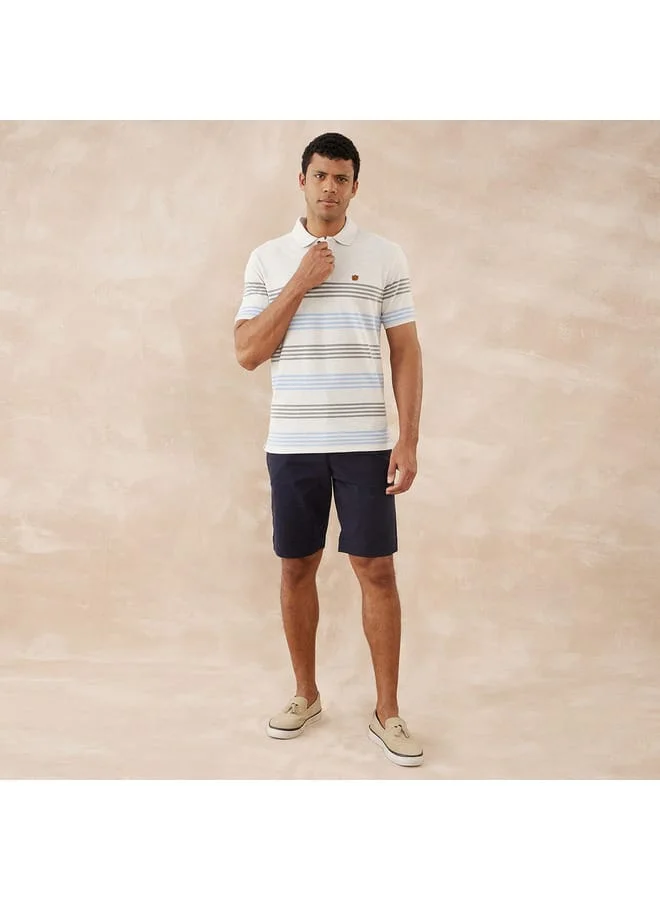 fahrenheit Fahrenheit Striped Polo T-shirt with Short Sleeves