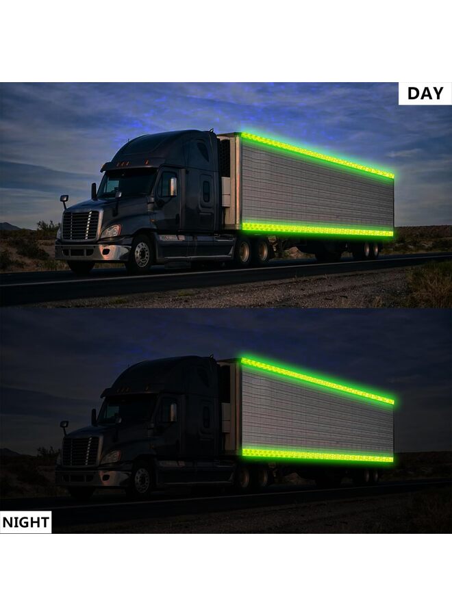 Reflective Tape Shiny Fade-Resistant Reflective Outdoor Waterproof Strong Adhesive Safety Warning Reflector Visible Tape for Trailers, Trucks and Bikes - Image 2