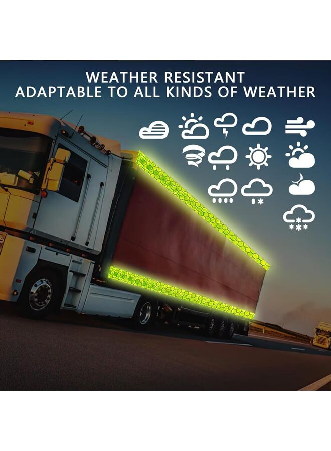 Reflective Tape Shiny Fade-Resistant Reflective Outdoor Waterproof Strong Adhesive Safety Warning Reflector Visible Tape for Trailers, Trucks and Bikes - Image 3