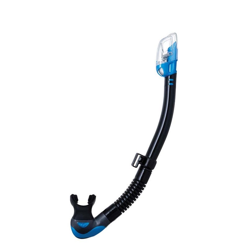 TUSA SP-0101 Hyperdry Elite II Scuba Diving Snorkel, Black/Fishtail Blue - Image 1