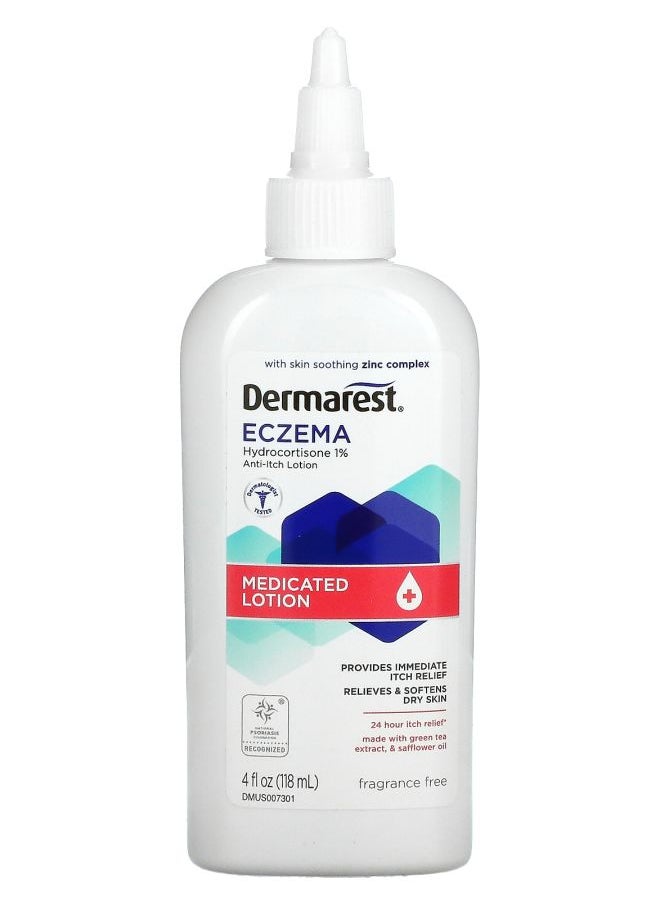 Dermarest Eczema Medicated Lotion Fragrance Free 4 fl oz (118 ml) 