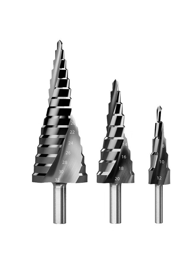 Huhao Cobalt-containing Pagoda Drill Bit, High Hardness, For Drilling Iron Plates And Stainless Steel, Specialized Hole-making Step Drill Bit, Hole-opening And Hole-expanding Tool, Rotary Head