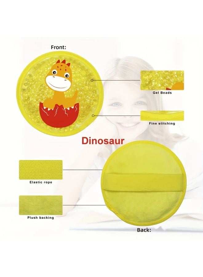 حقيبة ضغط ساخن بارد قابلة لإعادة الاستخدام بنمط الديناصور الأخضر للوجه والمرفق والجسم - Image 3