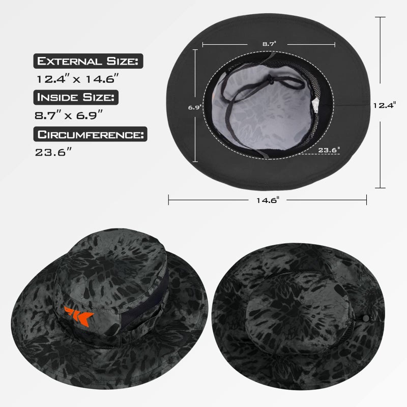 Kastking KastKing Sol Armis UPF 50 Boonie Hat - Sun Protection, Fishing, Beach & Hiking Hat, Paddling, Rowing, Kayaking Hat,Blackout - Image 5