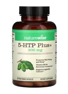 NatureWise 5-HTP Plus+, 200 mg, 60 Vegetarian Capsules  - Image 1